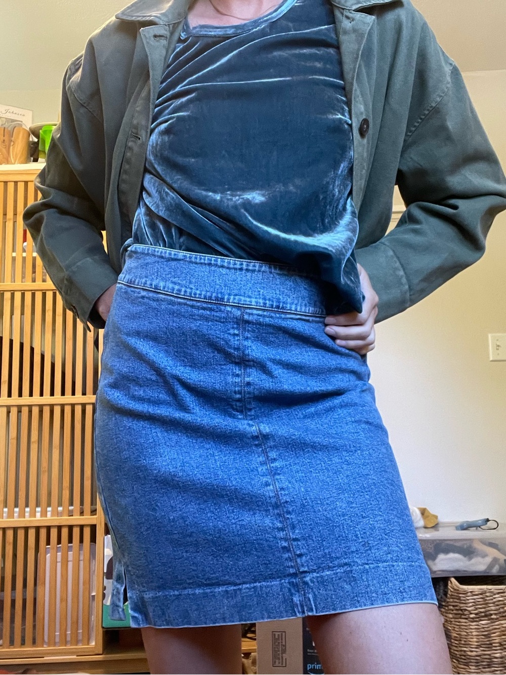 Vintage Ralph Lauren Denim Mini Skirt Size S/M
